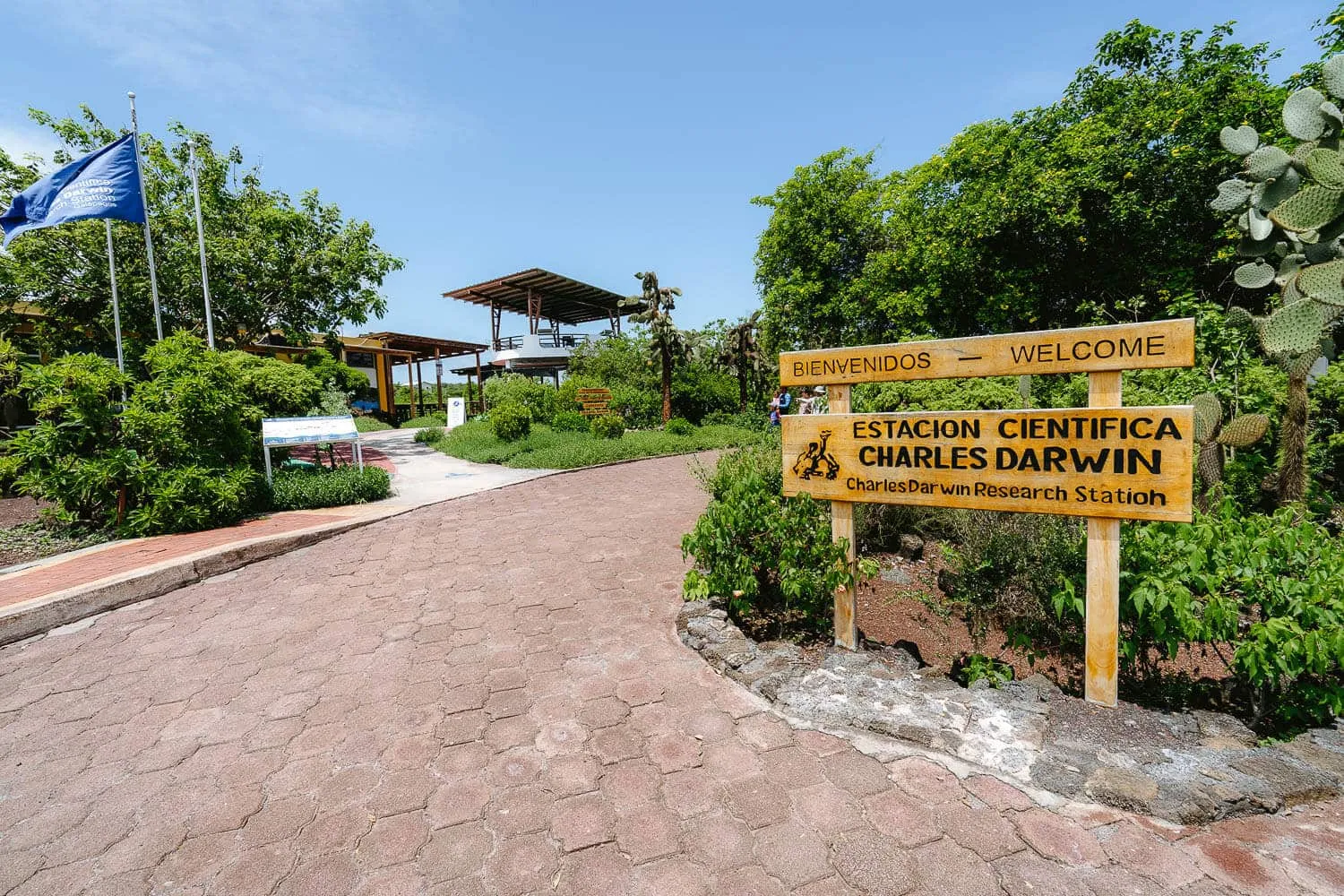 Entrance to the Charles Darwin Research Station in Santa Cruz, Galapagos