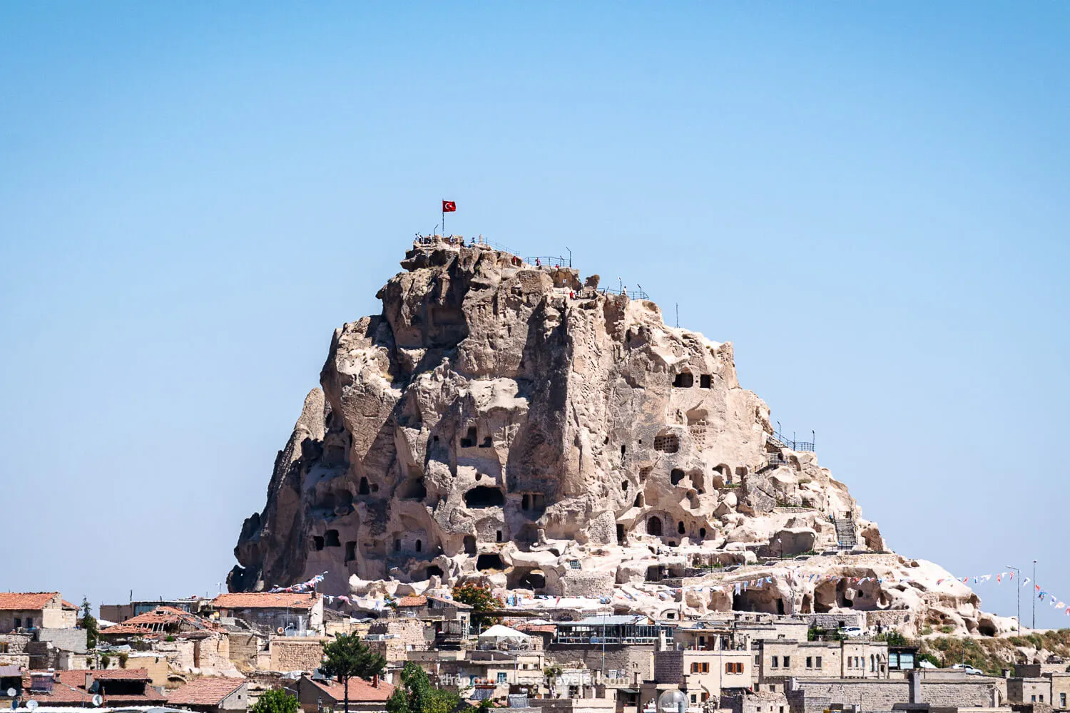 The Uchisar Castle in Cappadocia, on the Cappadocia Green Tour