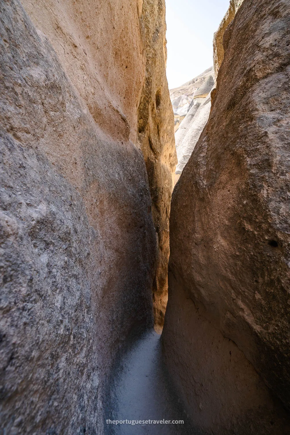 A narrow gap in Monks Valley, on the Cappadocia Red Tour