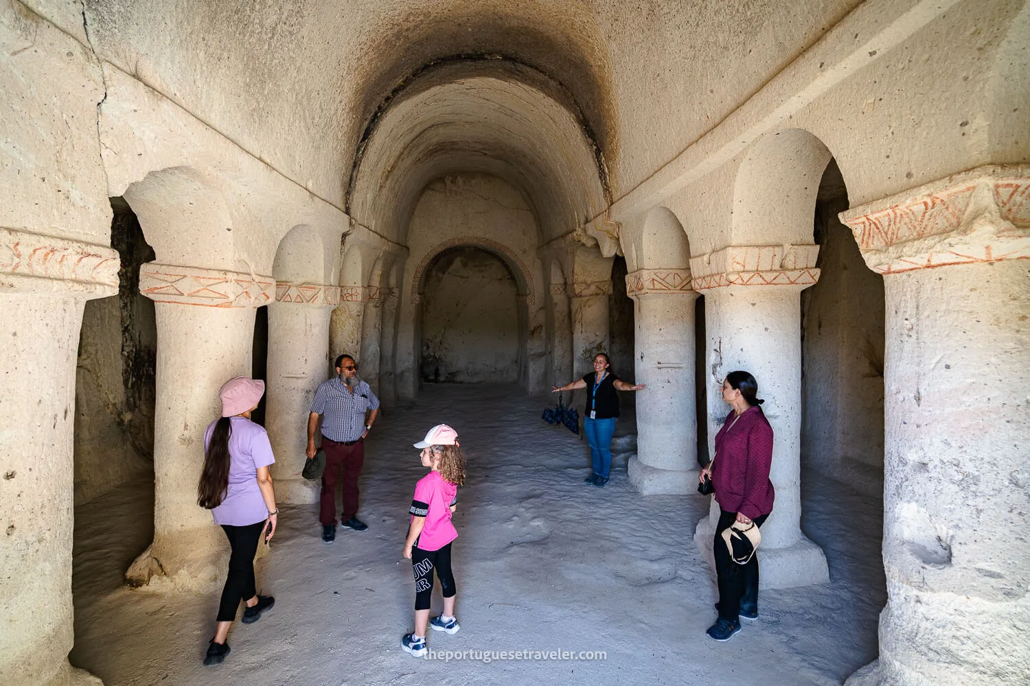 The group inside the Hallac Monastery, on the Cappadocia Green Tour
