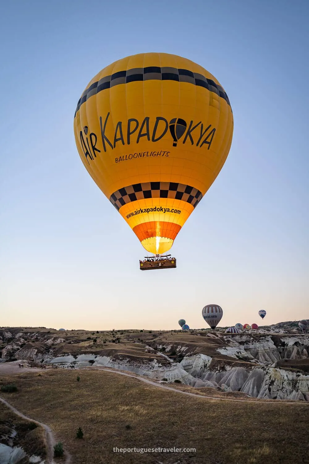 A Hot-Air Balloon Close-up in Cappadocia