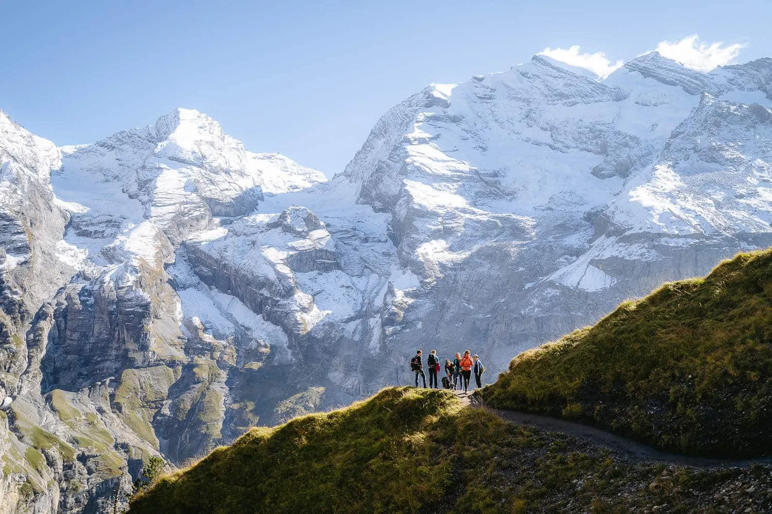 One of my favorite hiking photos on the Oeschinensee lake