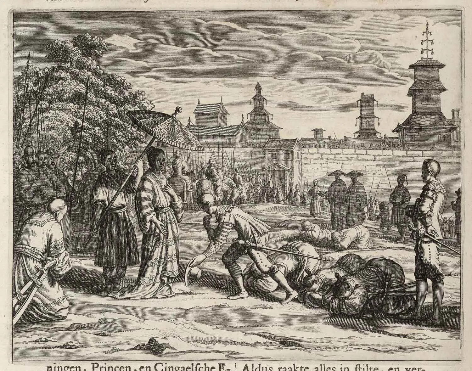 The Portuguese Pedro Lopez welcomes the Empress of Ceylon, Dona Catharina
