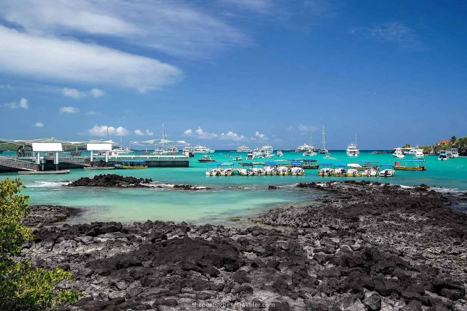 Puerto Ayora's dock in Santa Cruz, Galapagos
