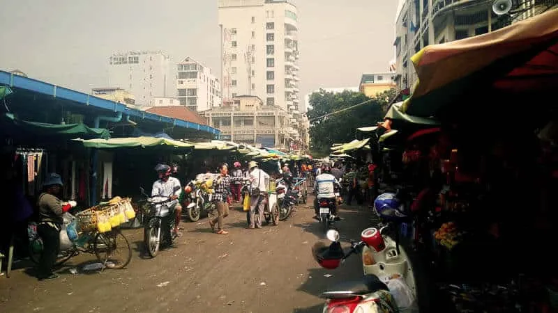 Street market in Phnom Penh