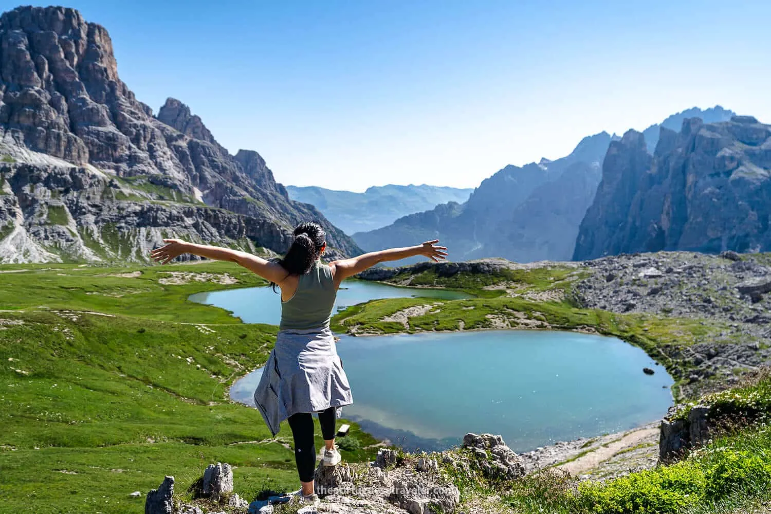 The two lakes next to Rifugio Locatelli