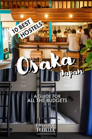 10 Best Hostels in Osaka, Japan, Pinterest pin