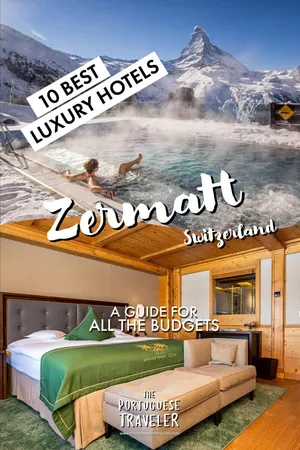 10 Best Luxury Hotels in Zermatt, Switzerland, Pinterest pin