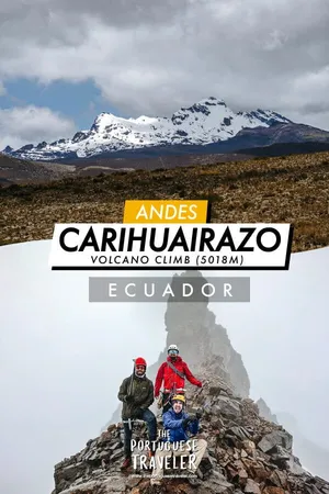 Climbing Carihuairazo Volcano (5018m) in Ecuador, Pinterest pin