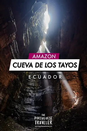 Cueva de Los Tayos (Tayos Caves) in Ecuador, Pinterest pin