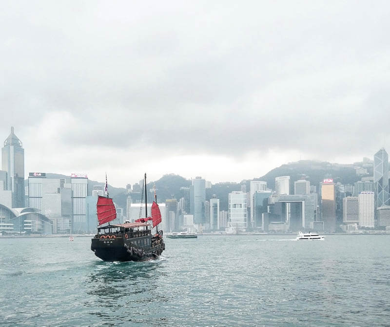 Traditional Boat in Hong Kong, China