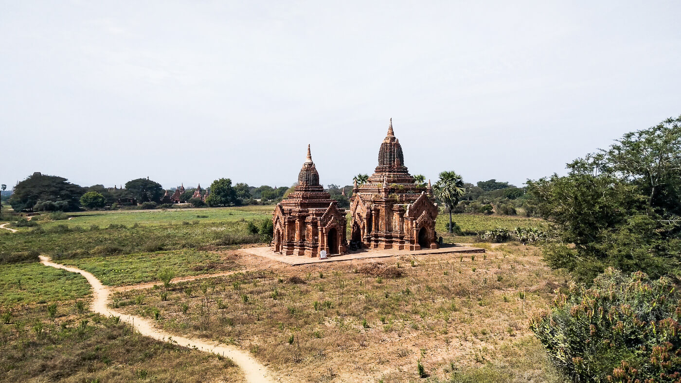 Two Temples in Old Bagan, Myanmar