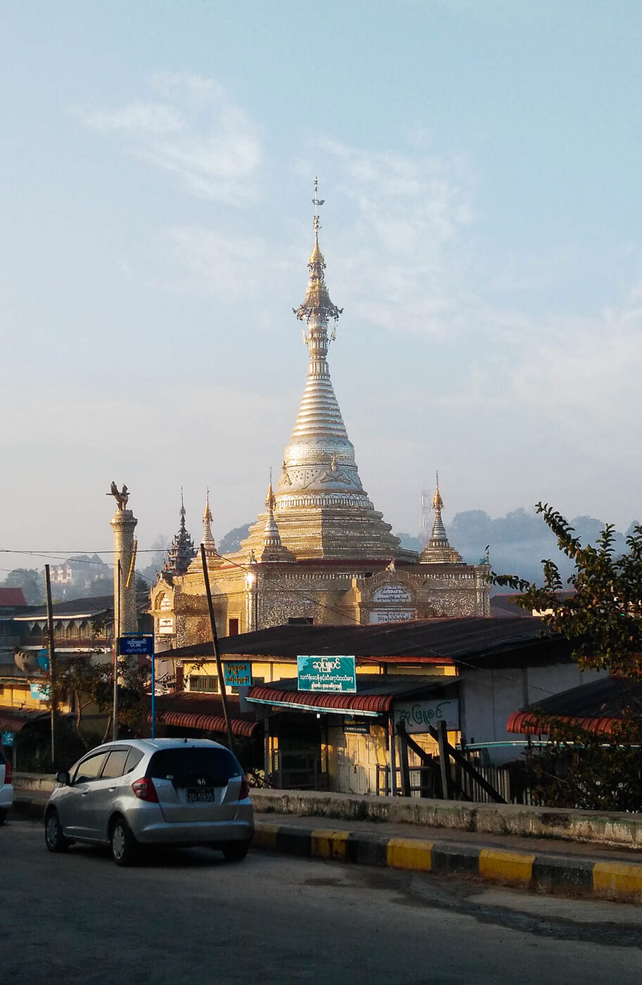 Aung Chan Tha Zedi Pagoda in Kalaw. Myanmar