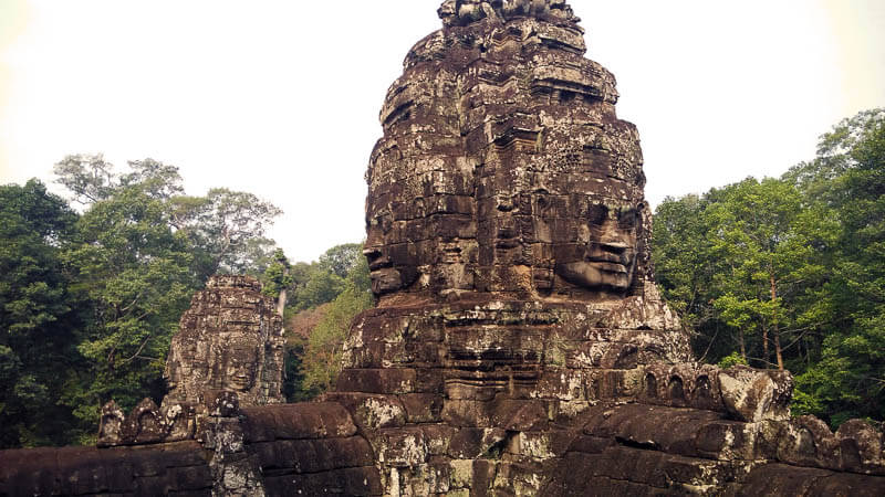 Bayon, the "Many-Faced temple", in Angkor Wat, Cambodia