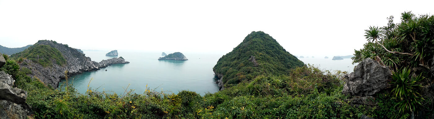 Foggy Panorama of Halong Bay, Vietnam