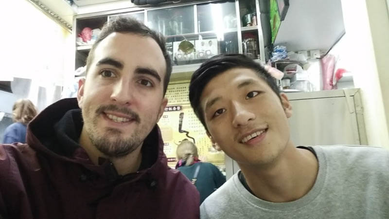 Friends Selfie at She Wang Shenin Restaurant in Whu Cha, Hong Kong, China