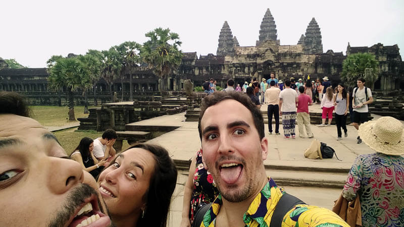 Funny friends at Angkor Wat, Cambodia