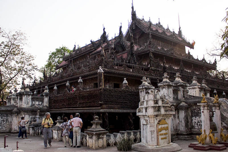 Shwenandaw Wooden Monastery in Mandalay, Myanmar