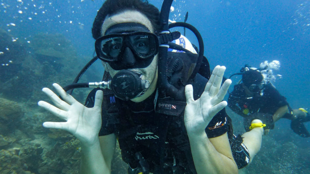 Surprised Scuba Diving in Thailand, South East Asia