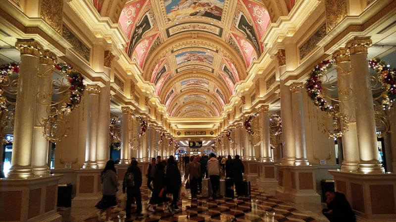 The Hall of The Venetian Casino in Macau, China