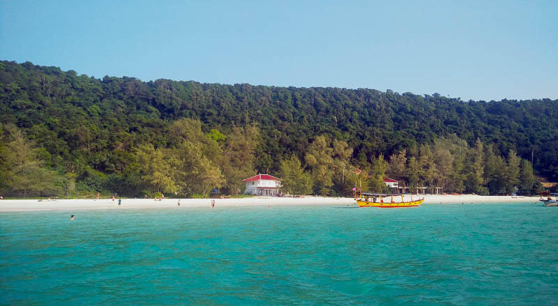 Turquoise Water at Long Beach in Koh Rong Island, Cambodia