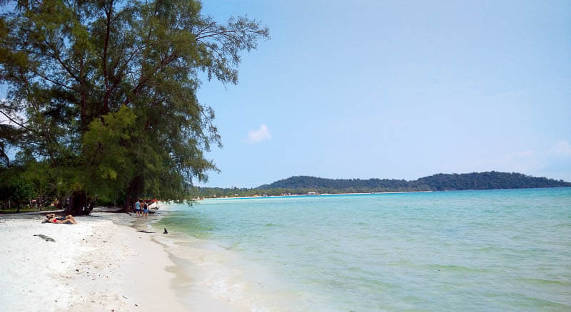 White Sand Long Set Beach in Koh Rong Island, Cambodia