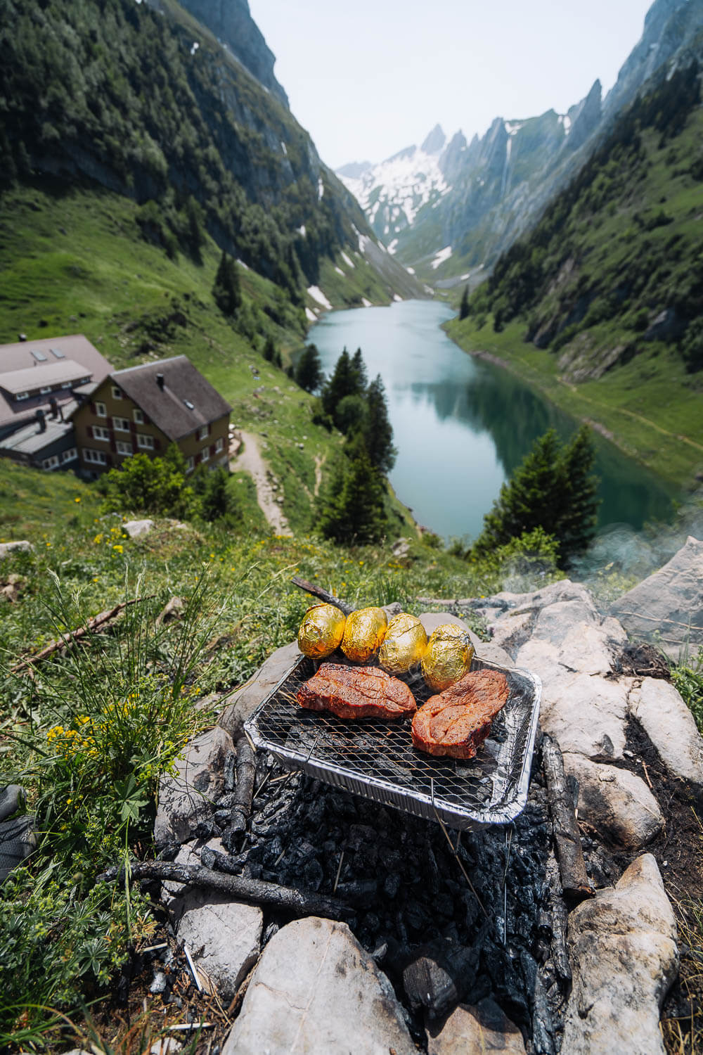 Barbecue Grill at the Fälensee Lake