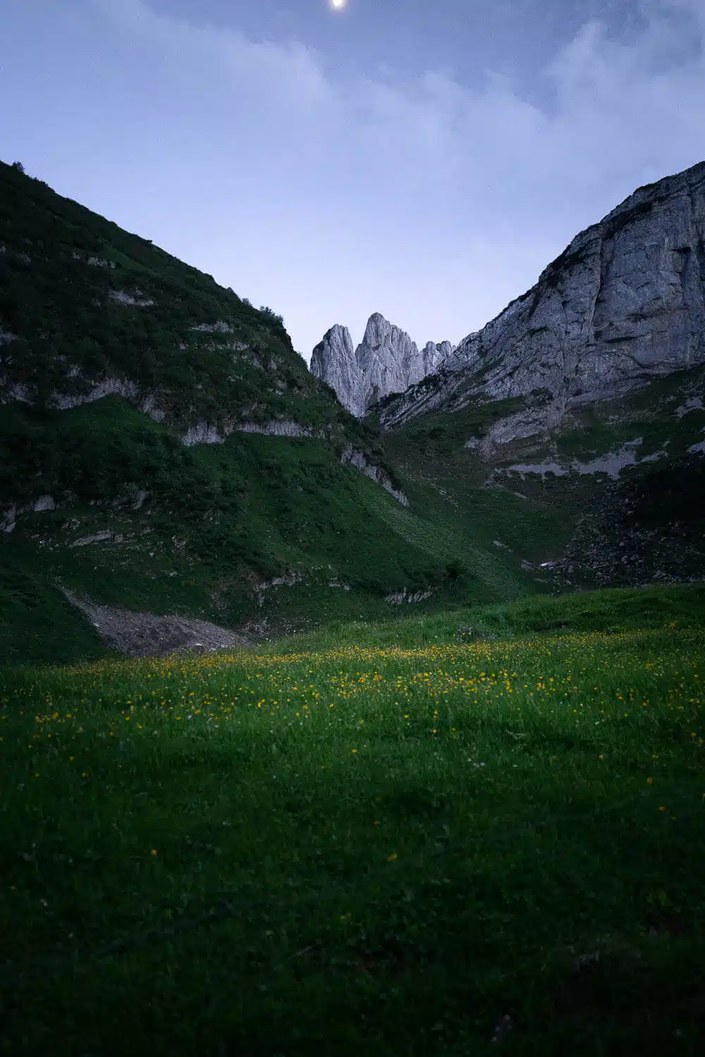 Saxer Lücke Route at Blue Hour