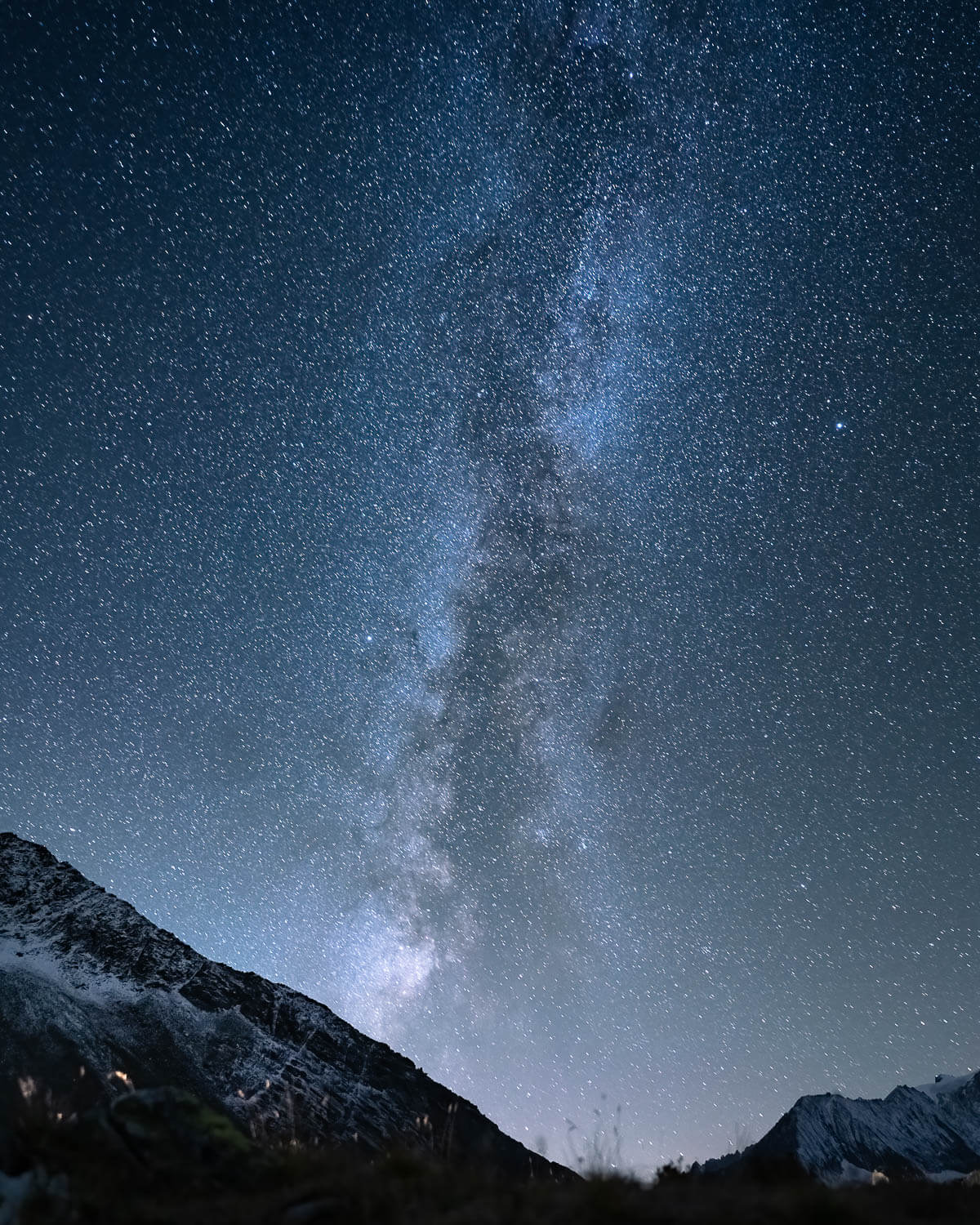 Milky Way over Aletsch Glacier