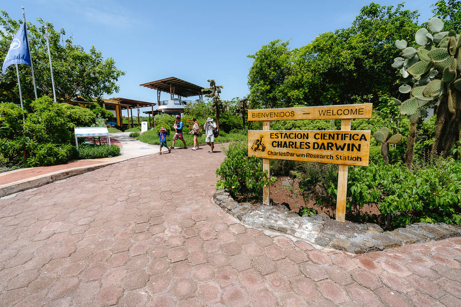 Entrance to the Charles Darwin Research Station in Santa Cruz, Galápagos