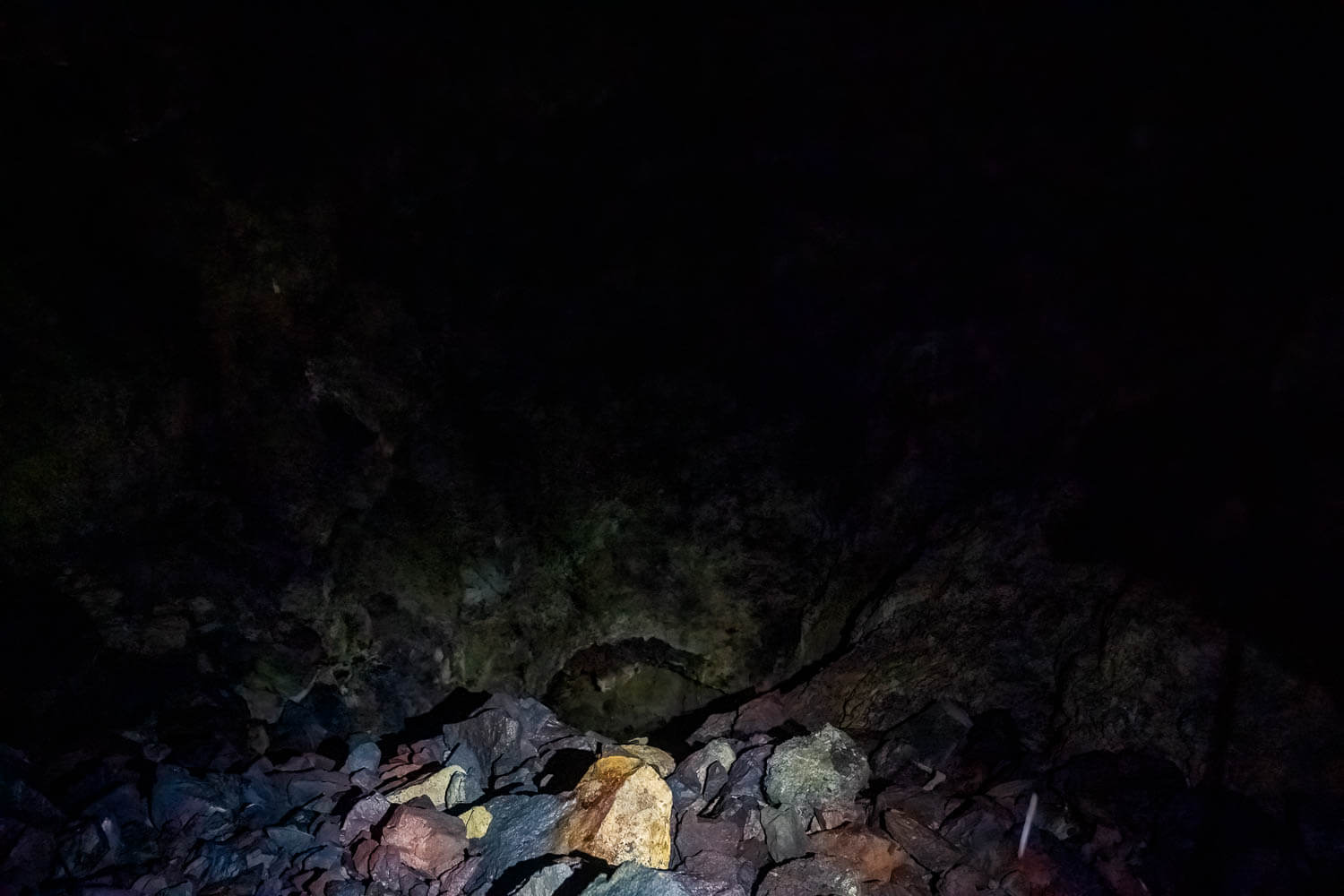 The hole from where the lava was expelled from