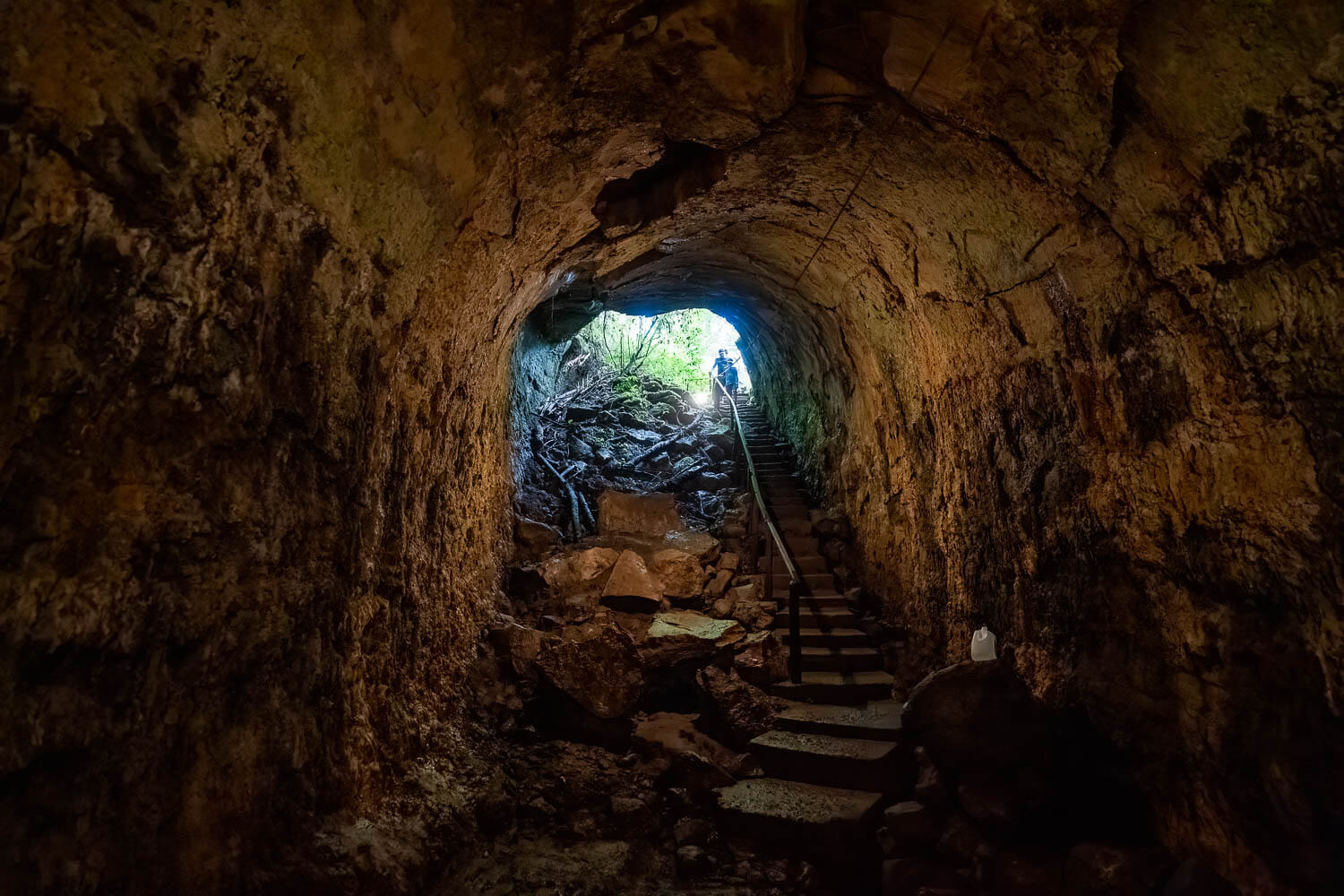 The exit of the lava tunnels in Santa Cruz