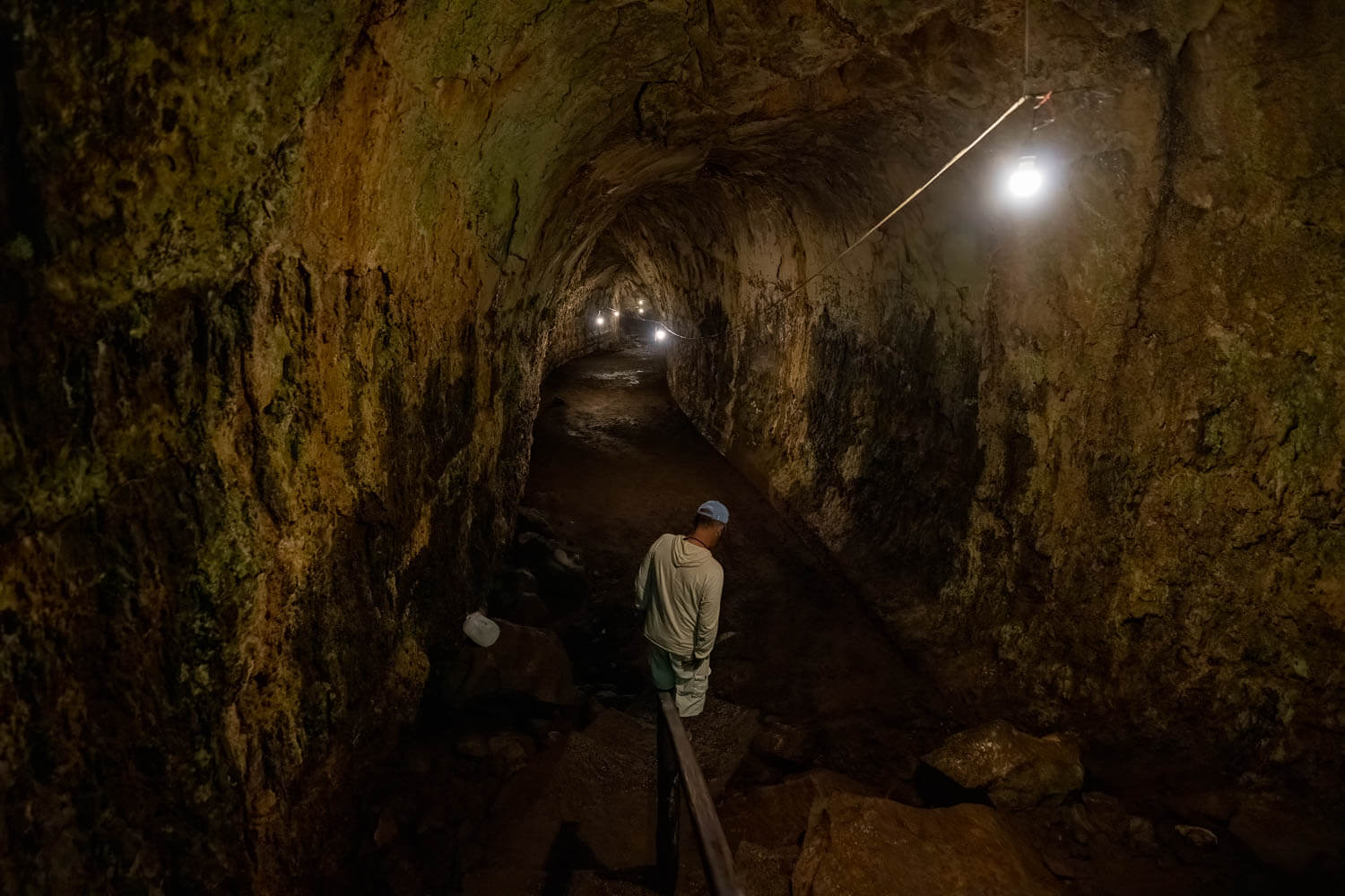 Inside the lava tunnels of Santa Cruz