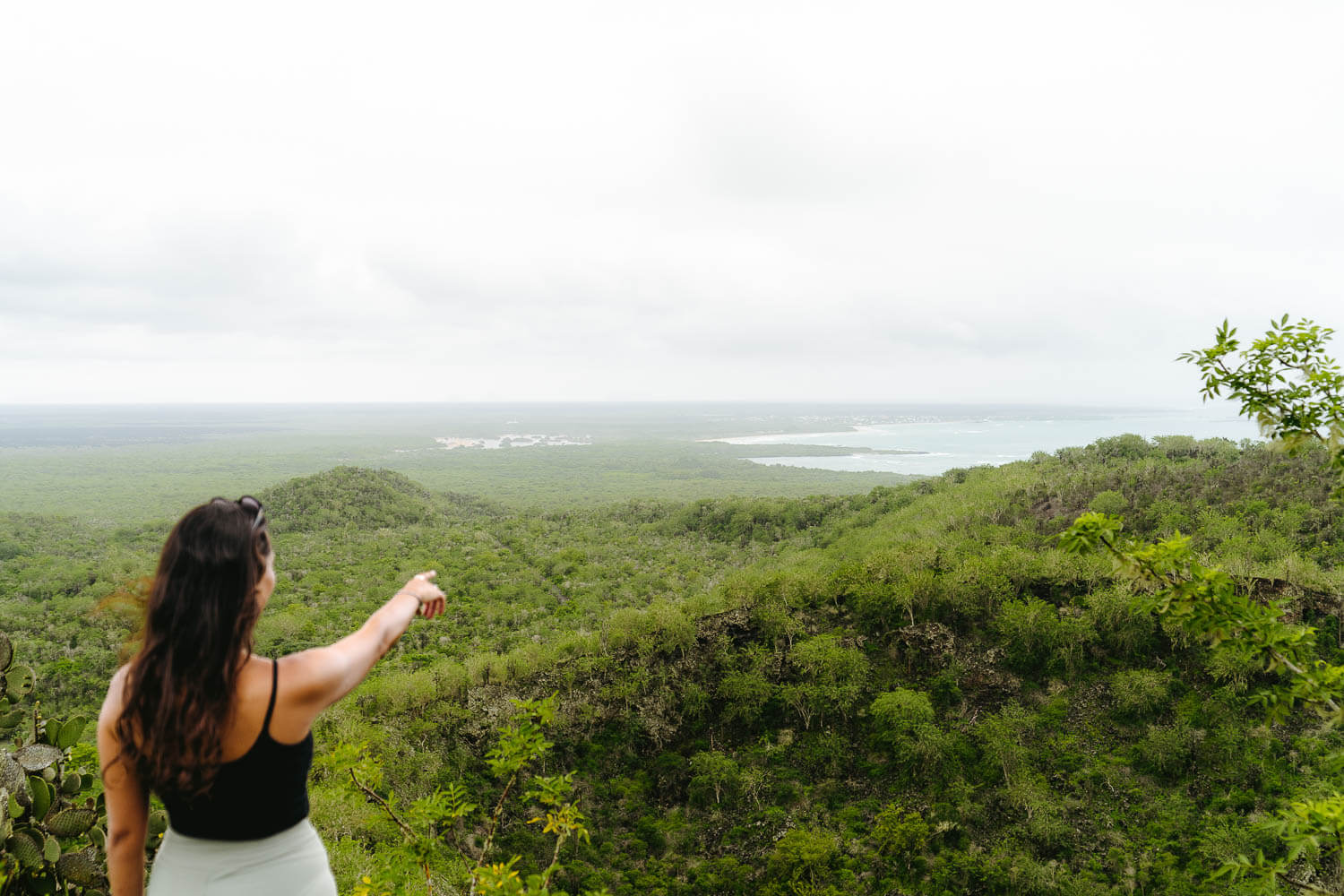 Looking at Puerto Villamil town