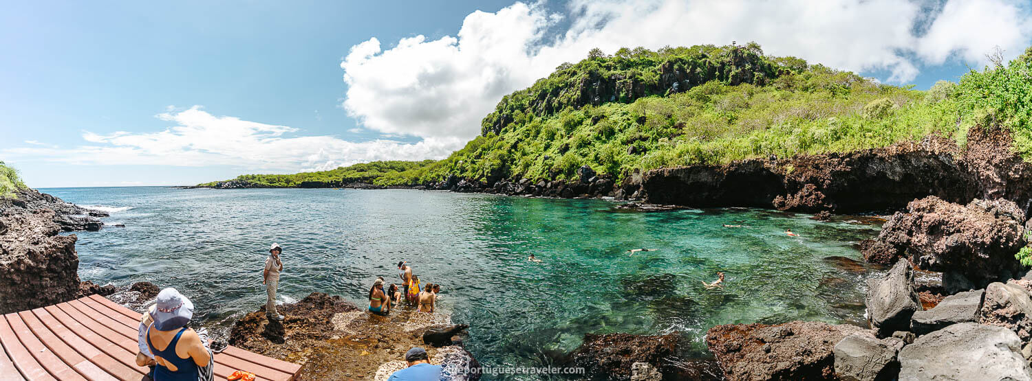 Panorama of Darwin's Bay aka Tijeretas Bay