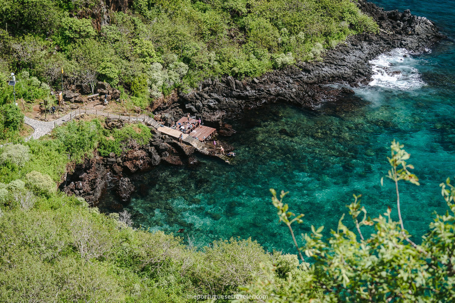 People snorkeling at Darwin Bay