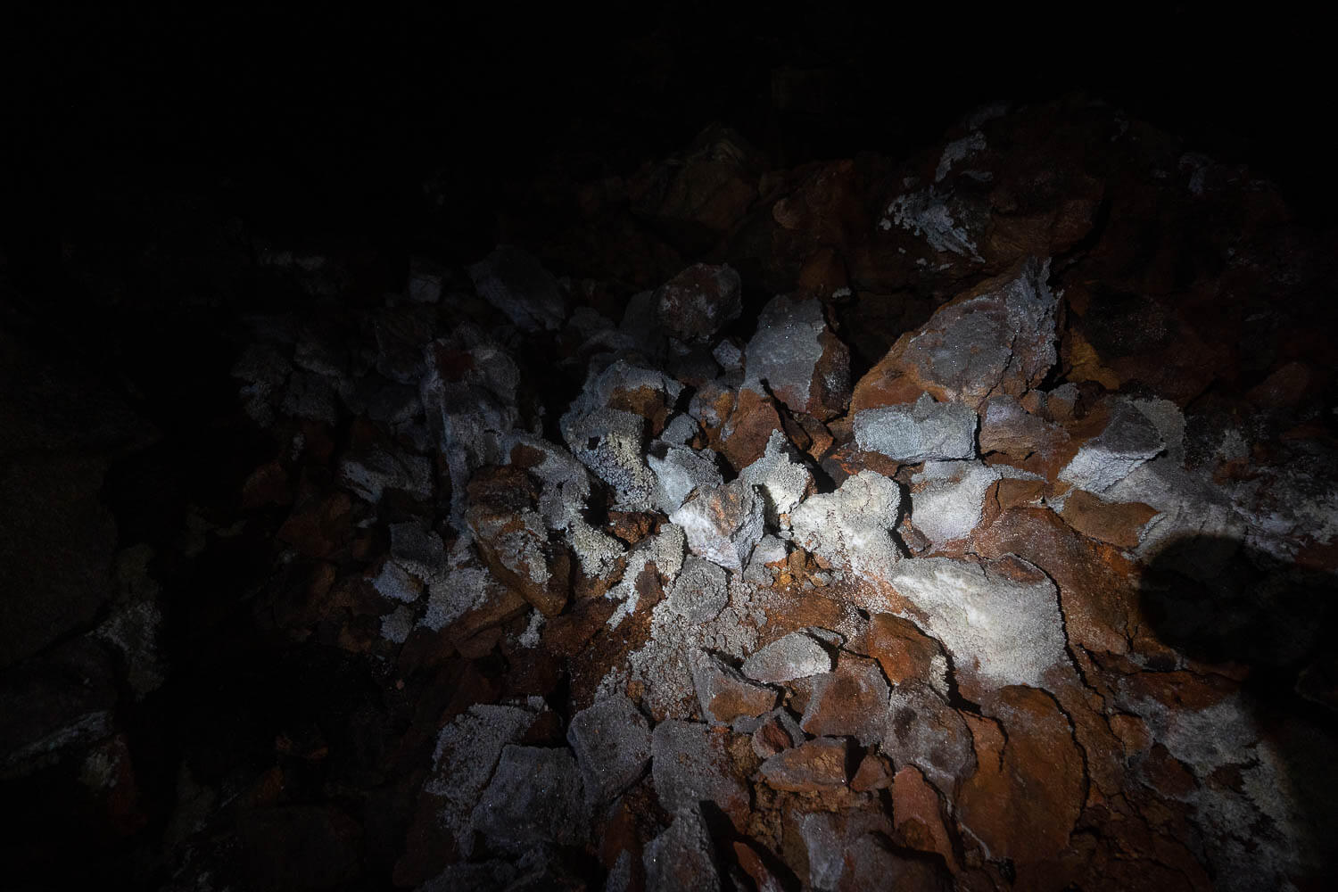 Quartz stone inside the Trillizos Volcano