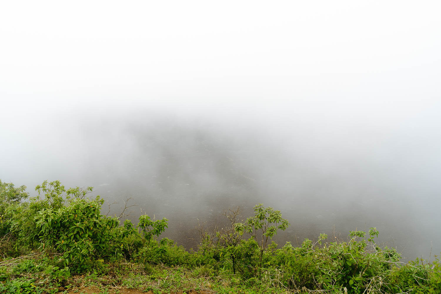 The foggy view when we arrived to the viewpoint