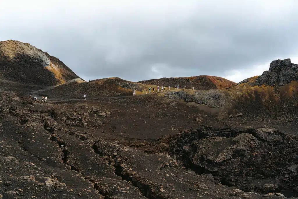 The group on their way to Chico volcano