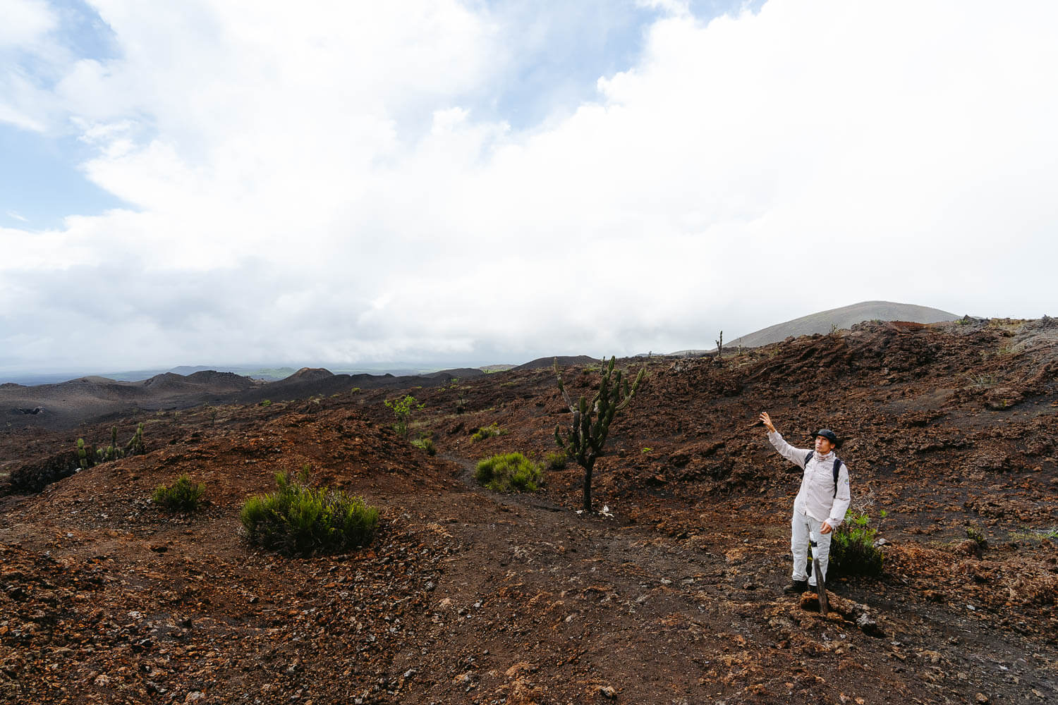 Our guide explaining us the landscape