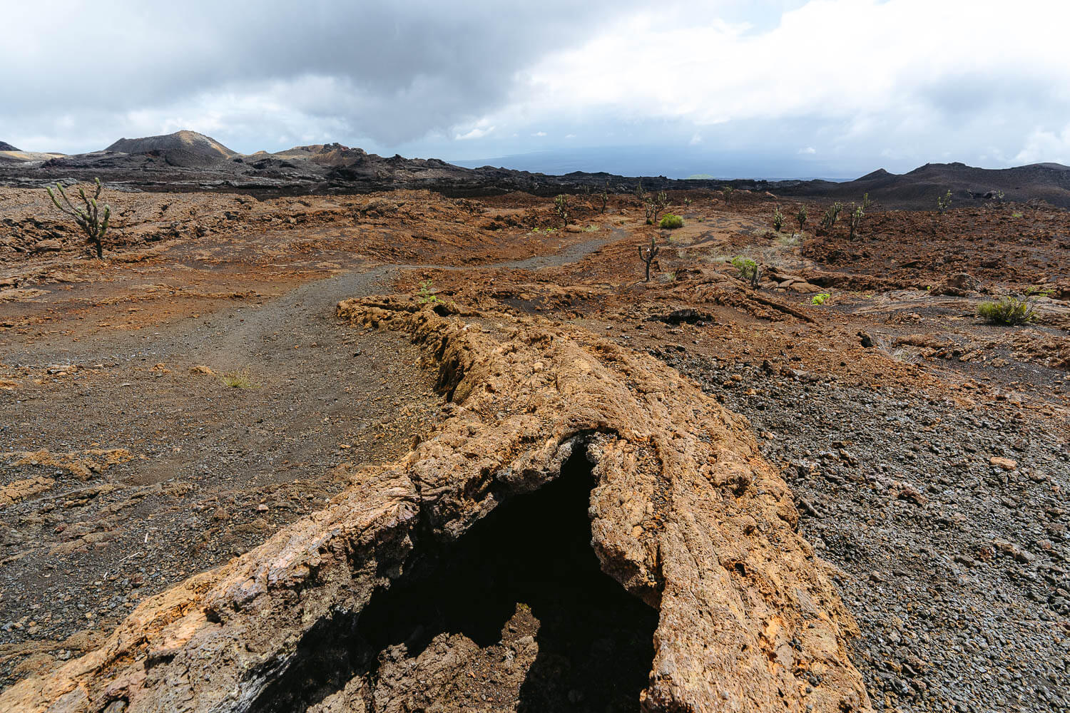 Collapsed lava tunnel