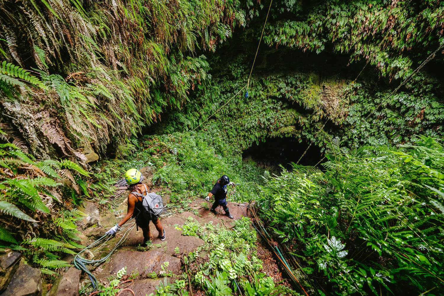 The entrance to Trillizos Volcano