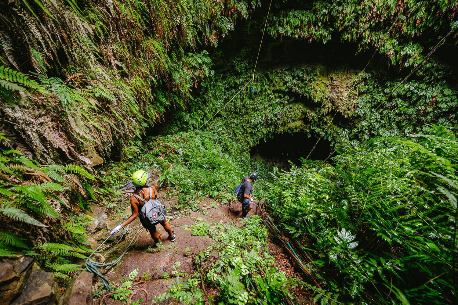 The entrance to Trillizos Volcano