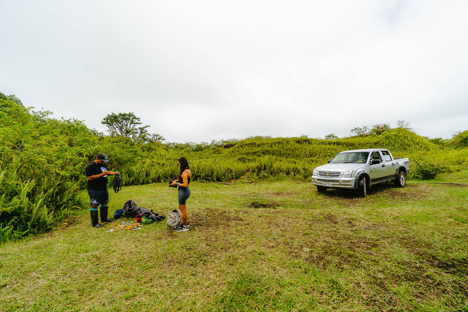 Preparing the gear for the descent