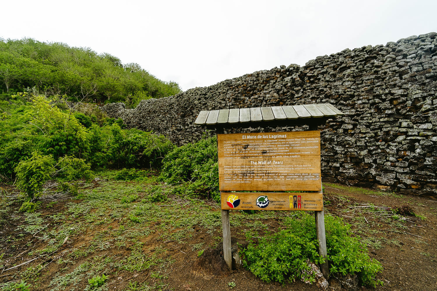 Information board at the Wall of Tears