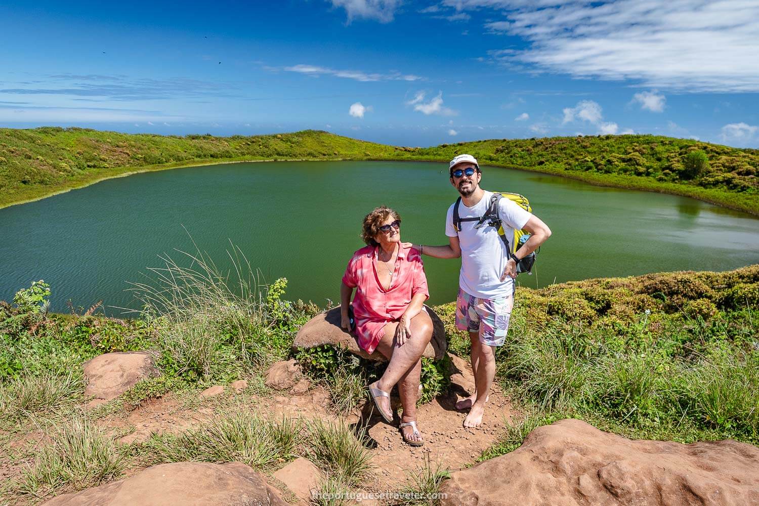 Me and my mother at El Junco lake