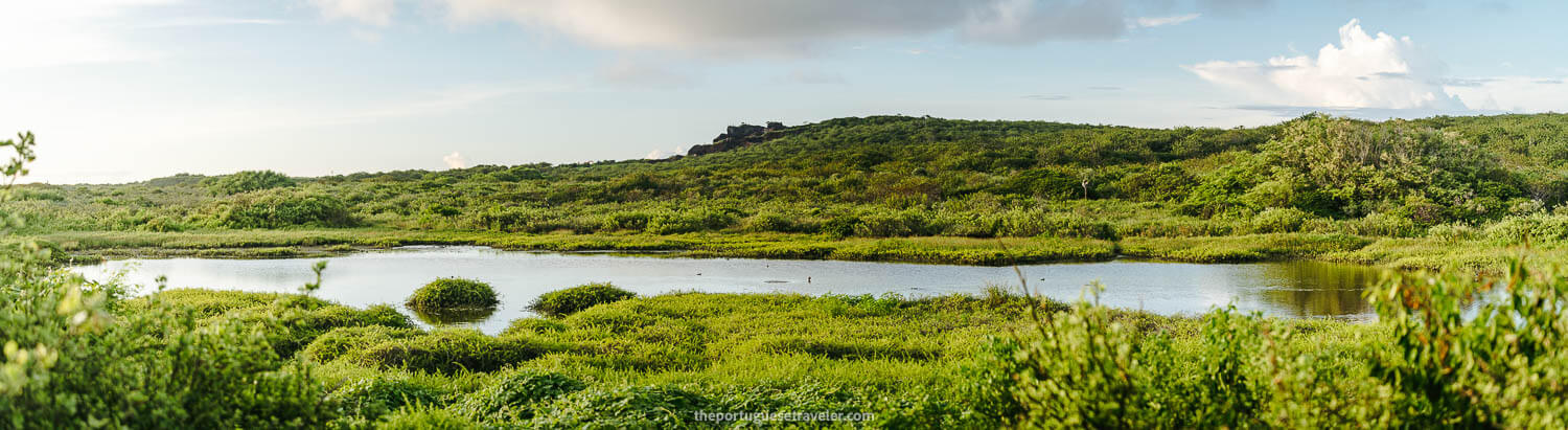 The Lagoon behind the beach