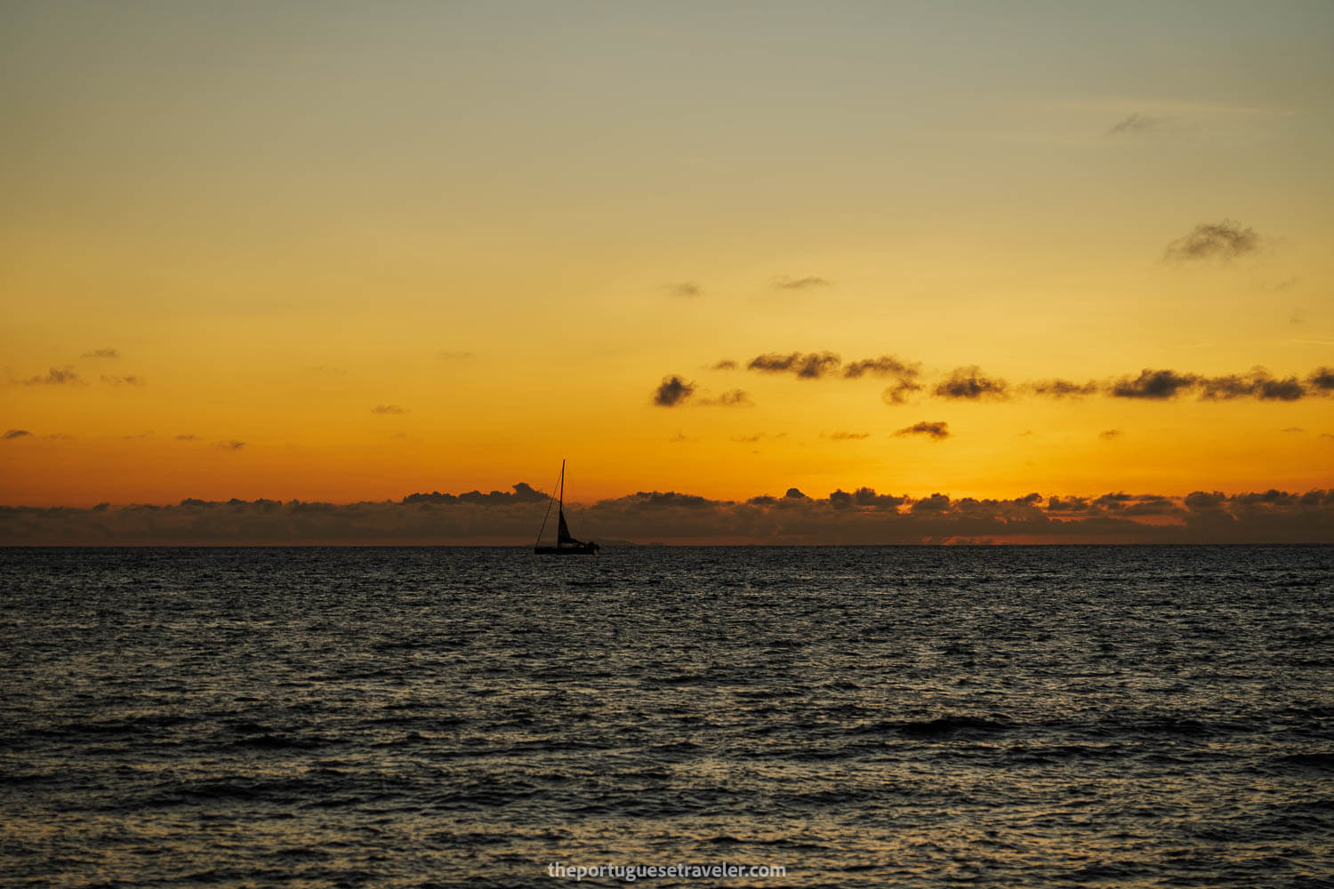 Sunset at Punta Carola beach