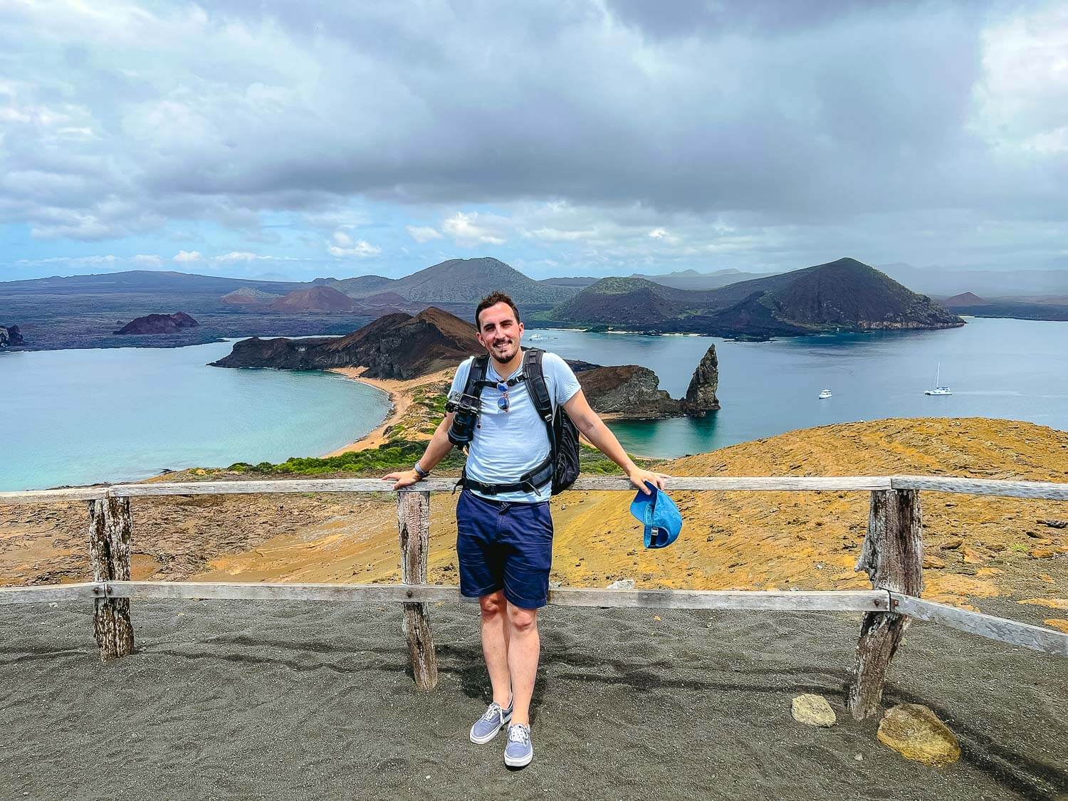 Me at the viewpoint in Bartolome Island