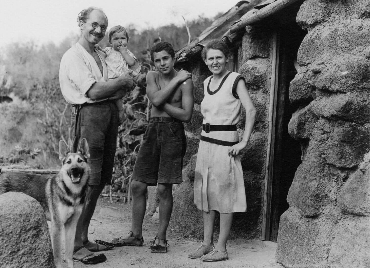 The Wittmer family in Floreana Island | © USC Libraries Special Collections